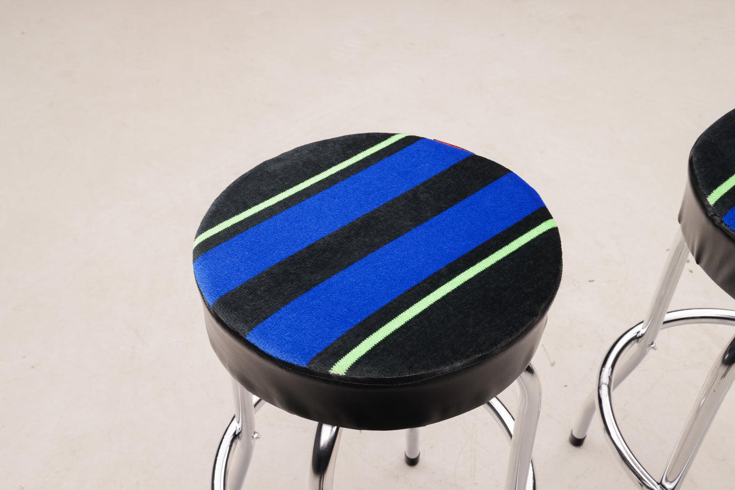 Accent Stools with Alpina-Style Upholstery