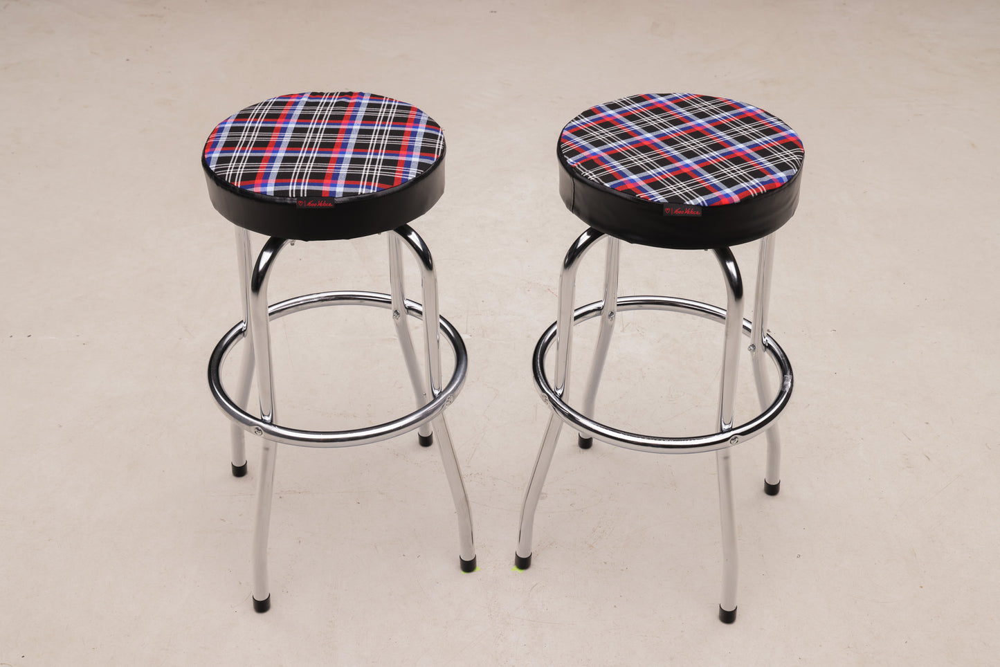 Accent Stools with Spirit Of LeMans-Style Upholstery