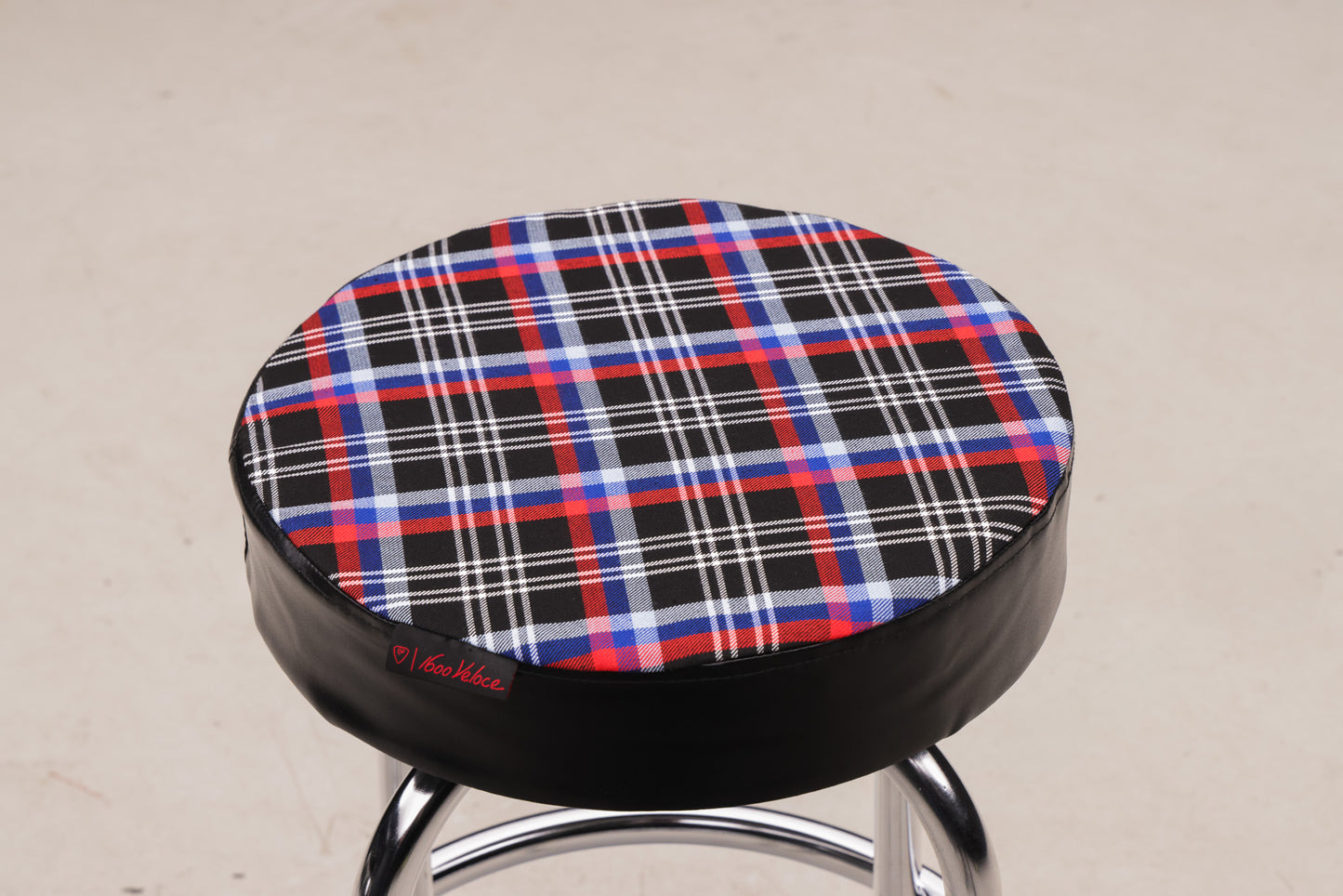 Accent Stools with Spirit Of LeMans-Style Upholstery