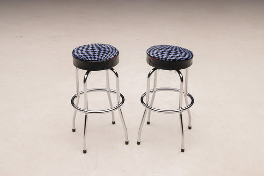 Accent Stools with Pasha-Style Upholstery